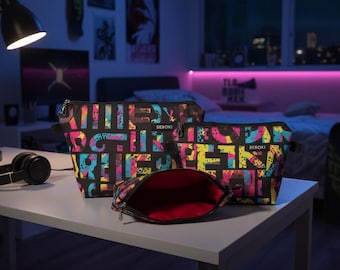 BEBOKI Toiletry Bag “Neon” – Waterproof – Choose Your Size: S / M / L