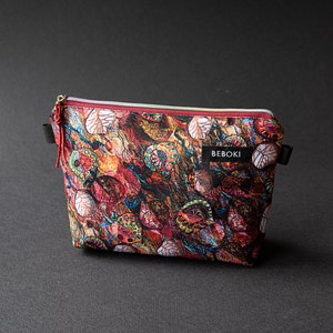 Trousse à cosmétiques imperméable cachemire, trousse de toilette rétro cousue à la main, organiseur de maquillage confortable avec fermeture à glissière, cadeau idéal pour elle, essentiel élégant