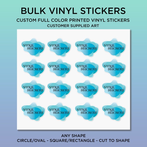 Custom Full Color Stickers | Printed Vinyl Decals | Bulk Printed Decals Stickers