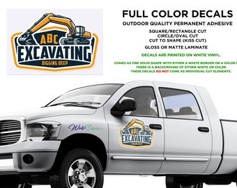 Custom Full Color Decals | Printed Vinyl Stickers | Business Stickers | Car Decals | Window Door Graphics