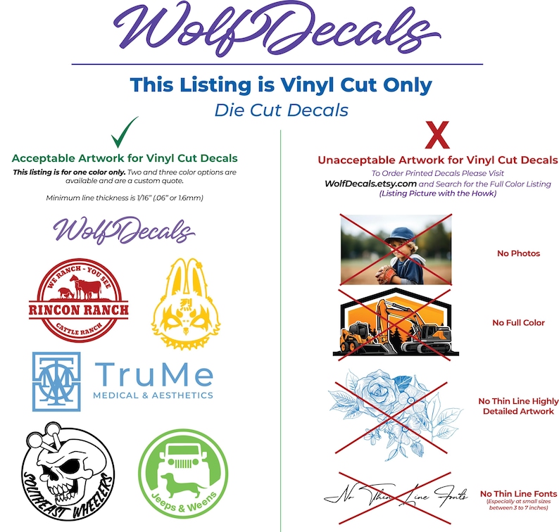 Custom Decals - Choose Your Font, Color Size - Custom Vinyl Lettering ...