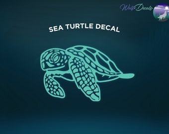 Sea Turtle Decal | Cars, Trucks, Boats, Windows, Laptops, Wood, Tumblers, Glass, Metal, Plastic