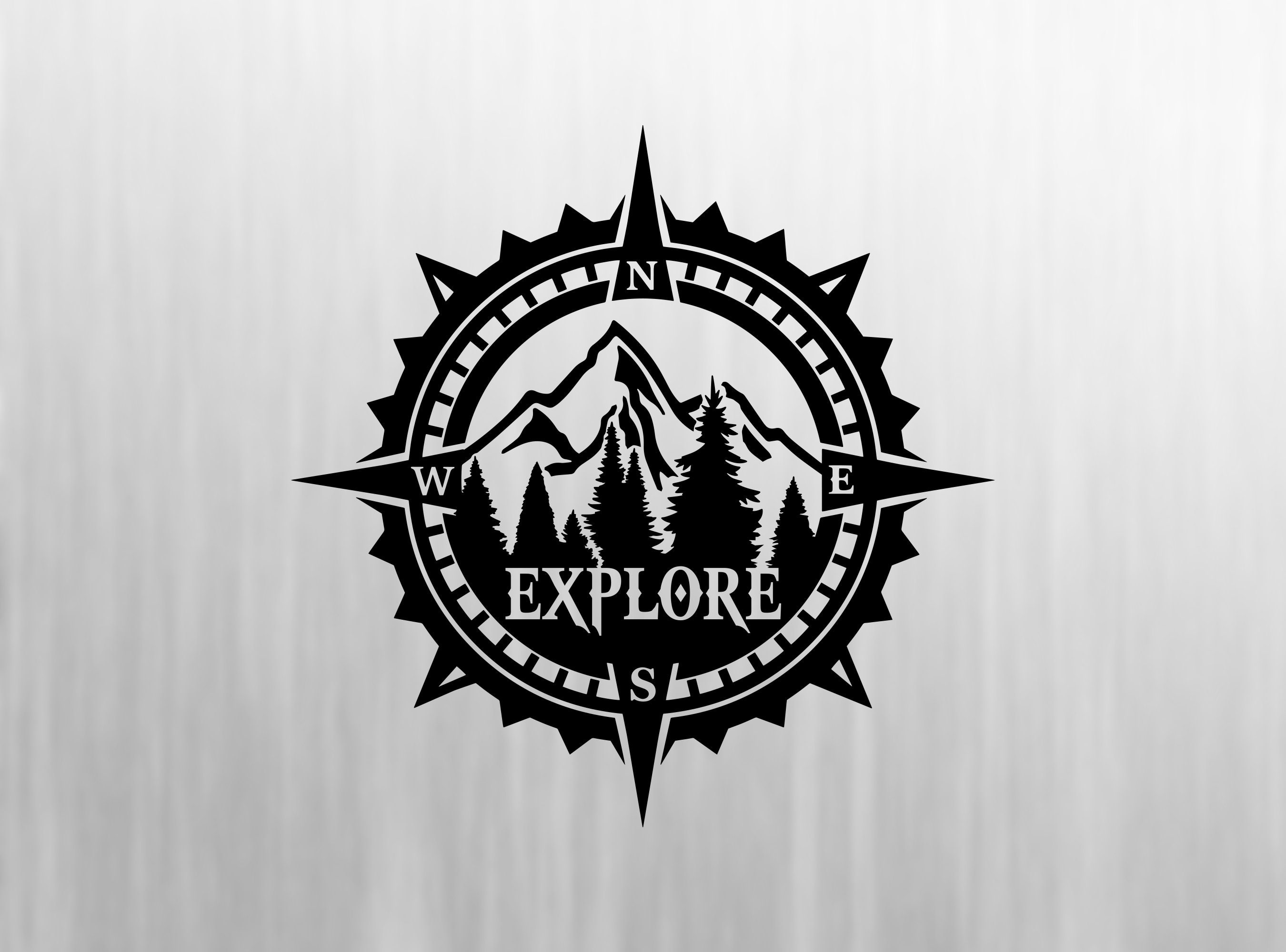 Explore Compass Decal - Outdoor Enthusiast Vinyl Sticker for Cars ...