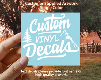 Custom Vinyl Decals - Your Logo or Design - Outdoor Waterproof Quality Stickers - Vinyl Lettering & Graphics