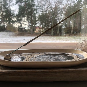 Porte-bâton D'encens Vintage En Grès - Forme Chouette/hibou