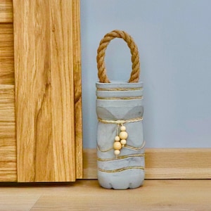 Heavy Cement Door Stopper with Rope Handle: Scandinavian Decor