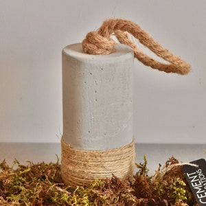 Concrete door stopper, cement door holder with handle, bookends, concrete stopper with rope, decorative doorstop