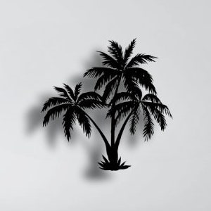Metal Palm Tree Wall Art: Tropical Beach House Decor