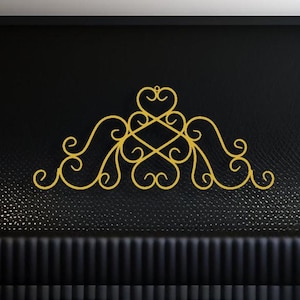 Gold Metal Wall Decor: Headboard Panel, Bedroom Wall Art