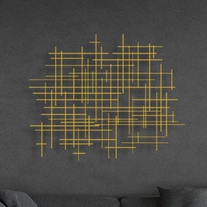 Abstract Metal Line Wall Art: Modern Home Decor