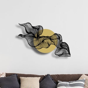 Two-Layer Metal Wall Art: Elegant Mystic Hanging Decor