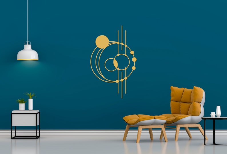 Gold Inspired Metal Wall Decoration Gold Circles Wall Etsy