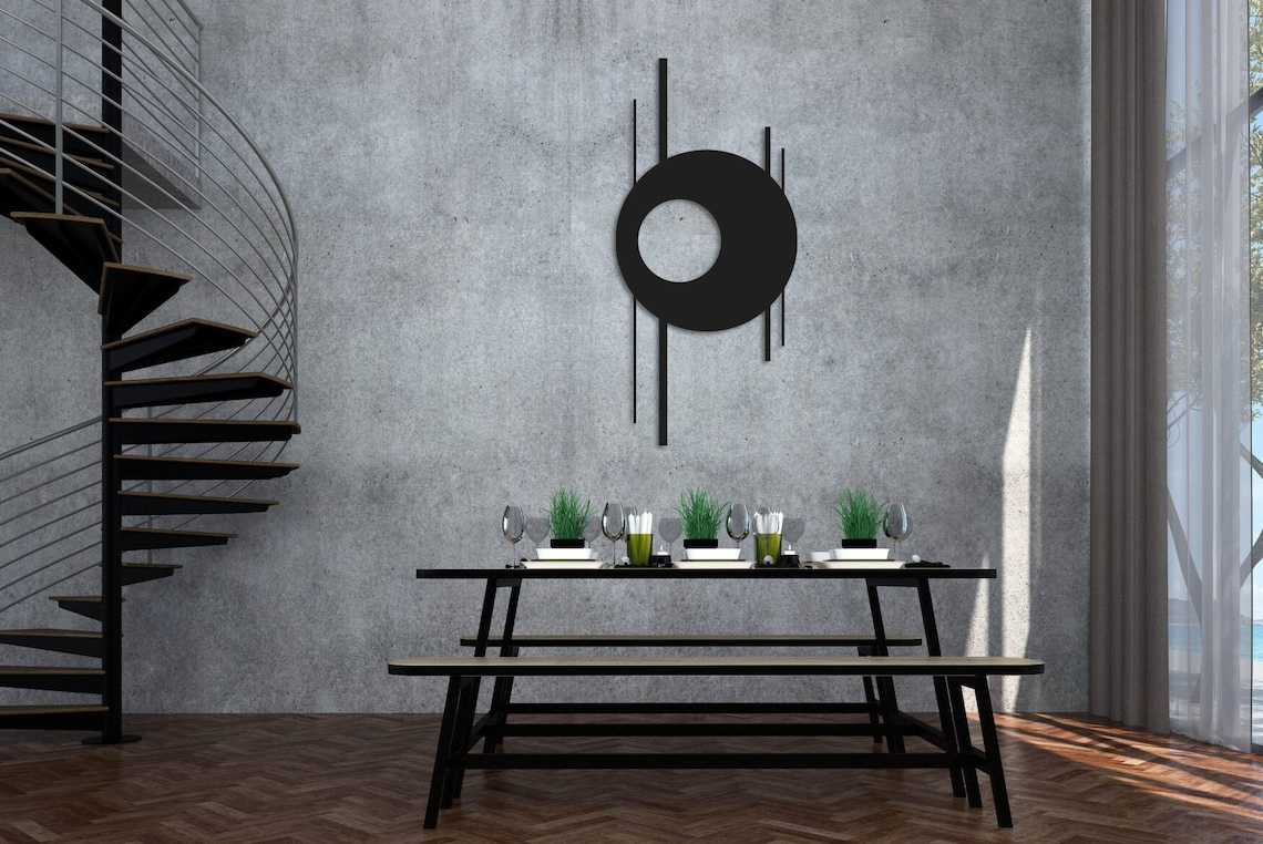 Black Metal Wall Decor Black Metal Wall Art Black Metal Etsy