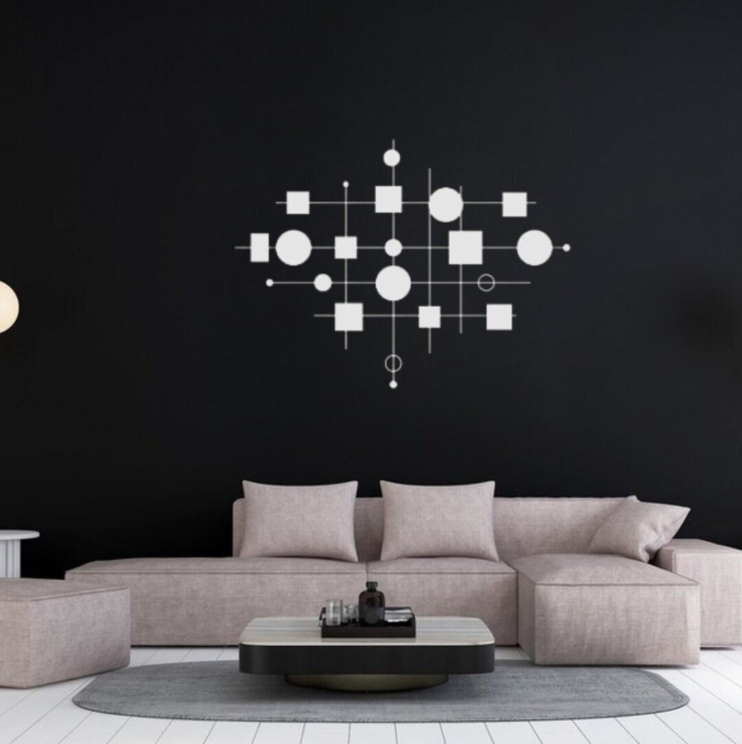 Modern Wall Decor Circles Metal Art Bath Wall Decor Round - Etsy