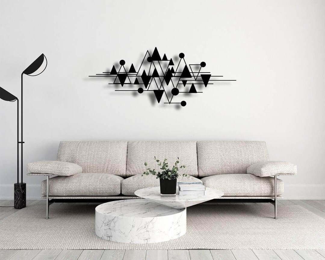 Geometric Metal Wall Art: Modern Interior Architecture - Etsy