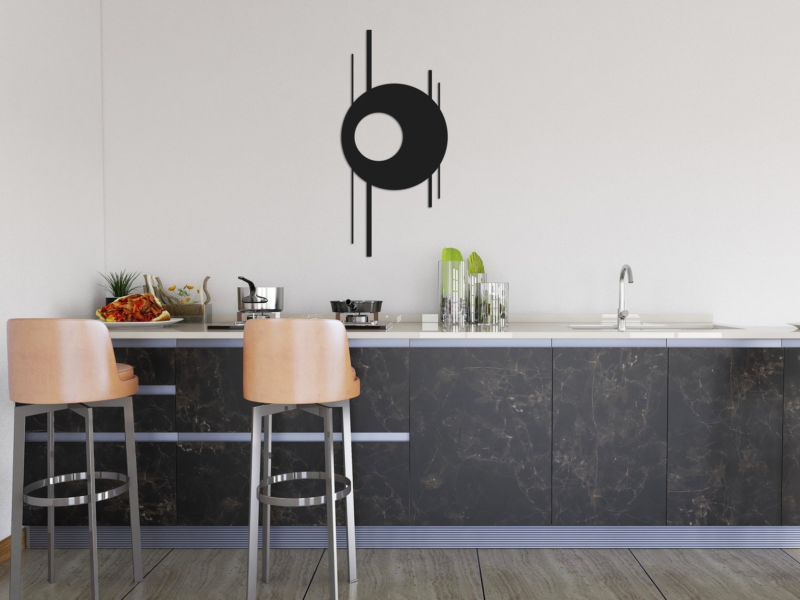 Black Metal Wall Decor Black Metal Wall Art Black Metal Etsy