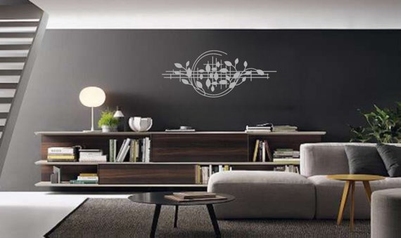 Arte de pared de metal para sala de estar, decoración de pared de metal  grande, escultura de pared moderna de lujo, decoración de pared de hoja de