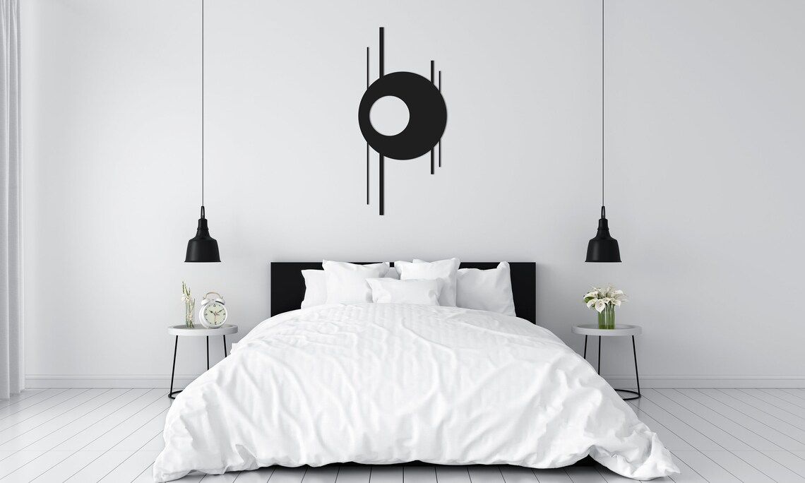 Black Metal Wall Decor Black Metal Wall Art Black Metal Etsy