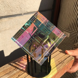 Crystal Quartz Crystal Rubik's Cube Magik Chorma Glass Home Decor Crystal Gifts 1pc