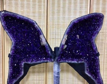 183.7LB Natural amethyst geode crystal wing angel specimens crystal cluster quartz geode crystal healing