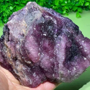 5.7''+ Natural Rare Purple fluorite Chunk,Fluorite quartz,Purple fluorite Specimen,Rare stone,Home Decoration,Reiki Healing Gifts TG-6