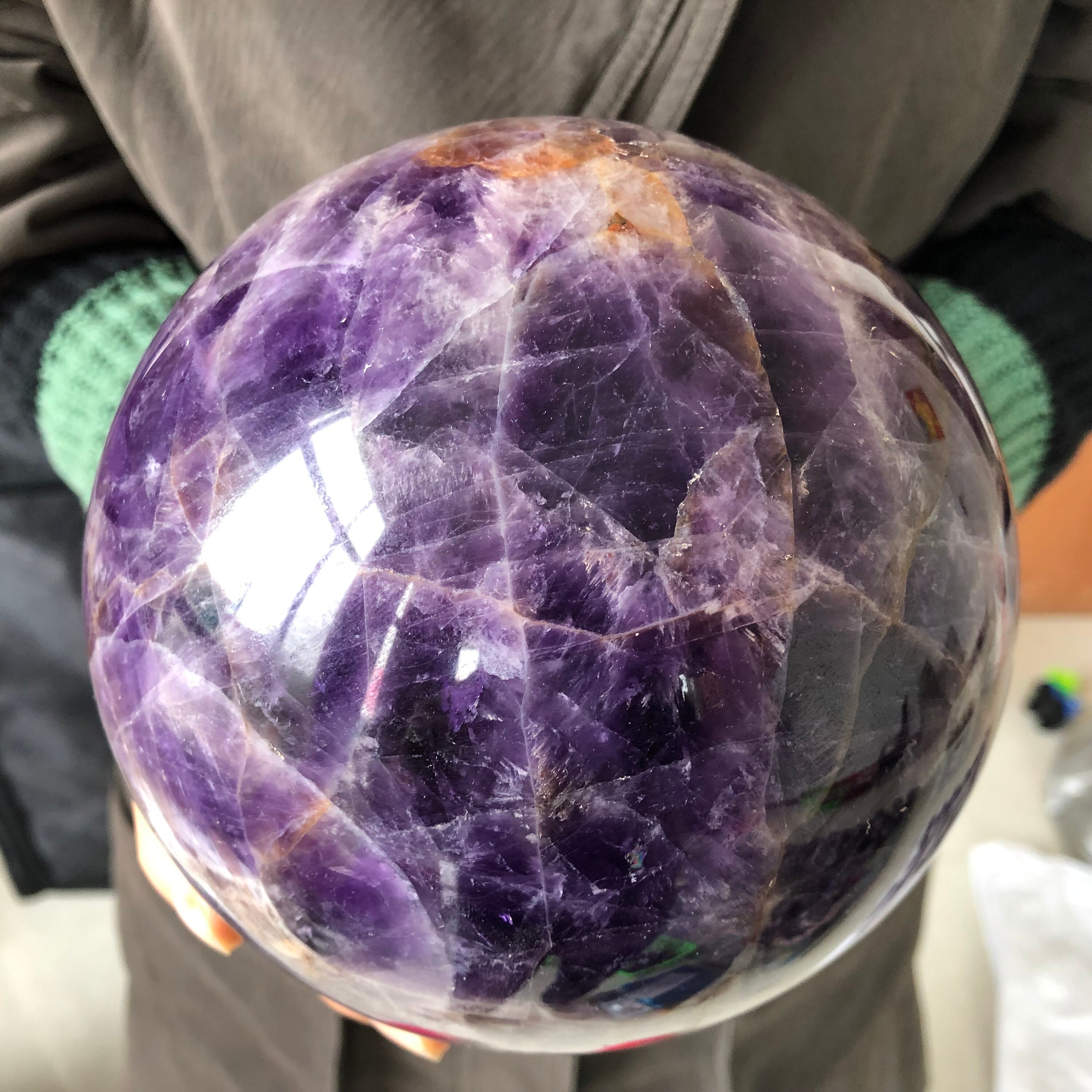 Natural Dream Amethyst Sphere Quartz Crystal Ball Reiki | Etsy
