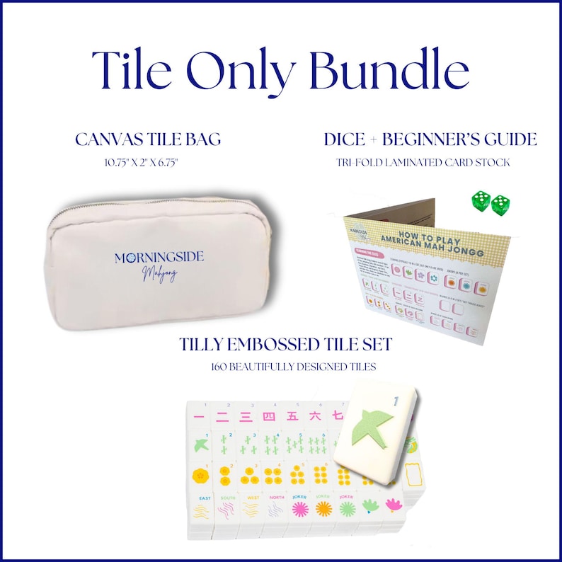 Tilly Tiles - Präglad konst Mahjong-plattset - Modern + Ljus kollektion bild 11