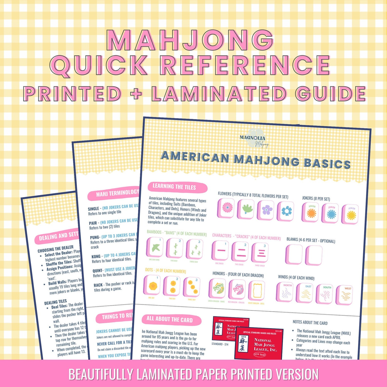 Quick Visual Reference Guide to American Mahjong: How to Play, Tiles ...