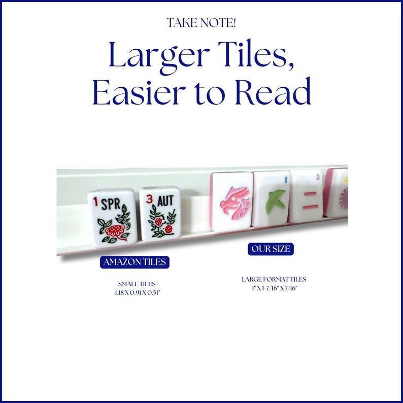 Tilly Tiles - Präglad konst Mahjong-plattset - Modern + Ljus kollektion bild 10