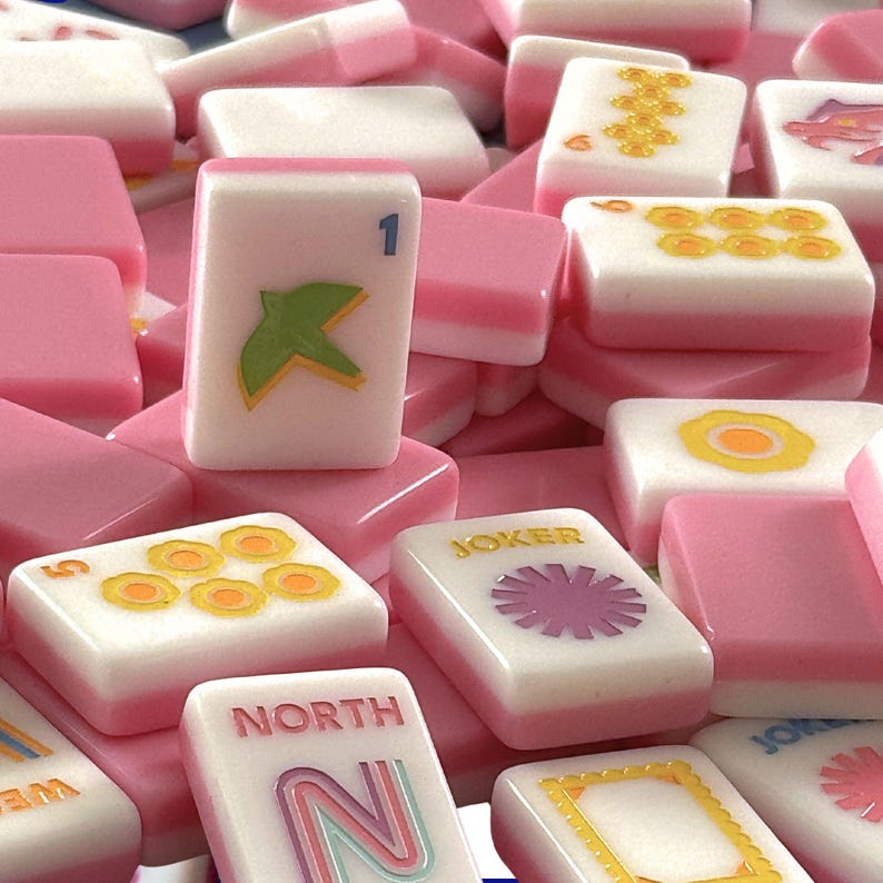 Luna Tiles – Duży zestaw grawerowanych płytek mahjong z pamiątkami – Nowoczesna i jasna kolekcja (W MAGAZYNIE) zdjęcie 7