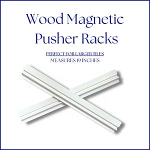 Wooden White Mahjong Tile Pusher Racks (Set of 4) - Measure 19 Inches Long