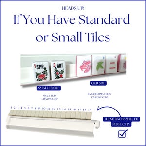 Acrylic White Mahjong Tile Pusher Racks - (Set of 4 - (18.5 Inches Long) image 6