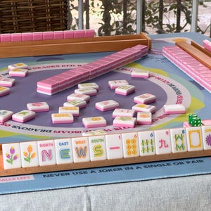 Luna Tiles – Duży zestaw grawerowanych płytek mahjong z pamiątkami – Nowoczesna i jasna kolekcja (W MAGAZYNIE) zdjęcie 3