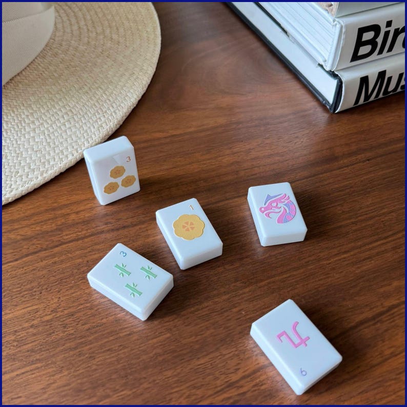 Tilly Tiles - Präglad konst Mahjong-plattset - Modern + Ljus kollektion bild 7