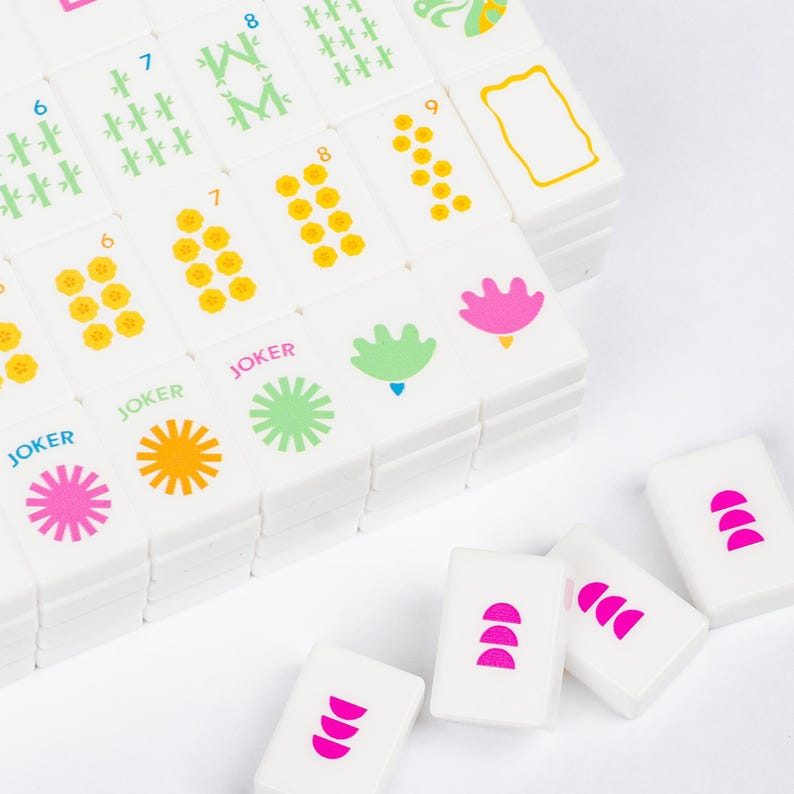 Tilly Tiles - Präglad konst Mahjong-plattset - Modern + Ljus kollektion bild 2