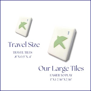 Embossed Art Mahjong Travel Set – Modern Bright Mini Tiles, Acrylic Box image 7