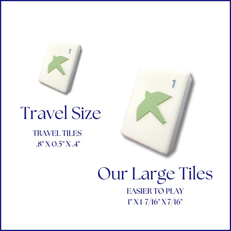 Embossed Art Mahjong Travel Set – Modern Bright Mini Tiles, Acrylic Box image 7