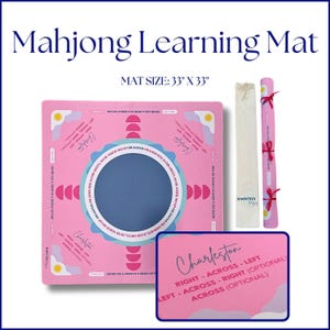 American Mahjong Neoprene Learning Mat | Non-Slip Mahjong Table Mat | Noise Reduction Mahjong (Pink) -  IN STOCK