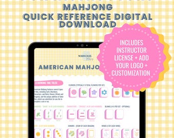 INSTRUCTOR LICENSE*** Quick Visual Reference Guide to American Mahjong for Beginners: How to Play, Tiles, Strategies (Updated for 2025)