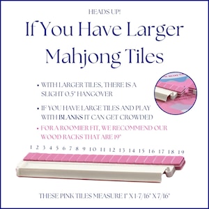 Acrylic White Mahjong Tile Pusher Racks - (Set of 4 - (18.5 Inches Long) image 4