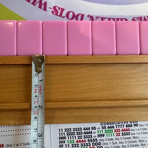 Natural Wood Mahjong Magnetic Racks - Set of 4 – 20 Inches Long w/ Magnetic Detachable Pushers image 11