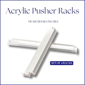 Acrylic White Mahjong Tile Pusher Racks (Set of 4)