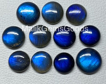 Cabochon rotondo di labradorite: gemma naturale per la creazione di gioielli (6-15 mm)