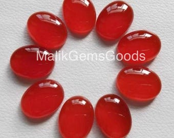 Roter Onyx Oval Cabochon: Natürlicher Edelstein für die Schmuckherstellung (8x6 bis 20 x 15 MM)