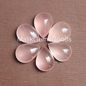 Rosenquarz Birne Cabochon Top Qualität Natürliche Rosenquarz Cabochon 8 × 5 MM bis 16 × 12 MM Birne Rosenquarz Edelstein für die Herstellung von Schmuck