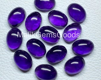 Oval Amethyst Cabochon: Natural Loose Gemstone (6x4 to 20x15 MM)