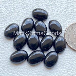 Oval Black Onyx Cabochon Top Quality Natural Black Onyx Cabochon 8×6 MM to 20×15 MM Black Onyx Oval Gemstone For Making Jewellery
