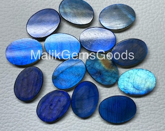 Oval Labradorite Cabochon: Natural Loose Gemstone (10×8 MM to 20×15 MM)
