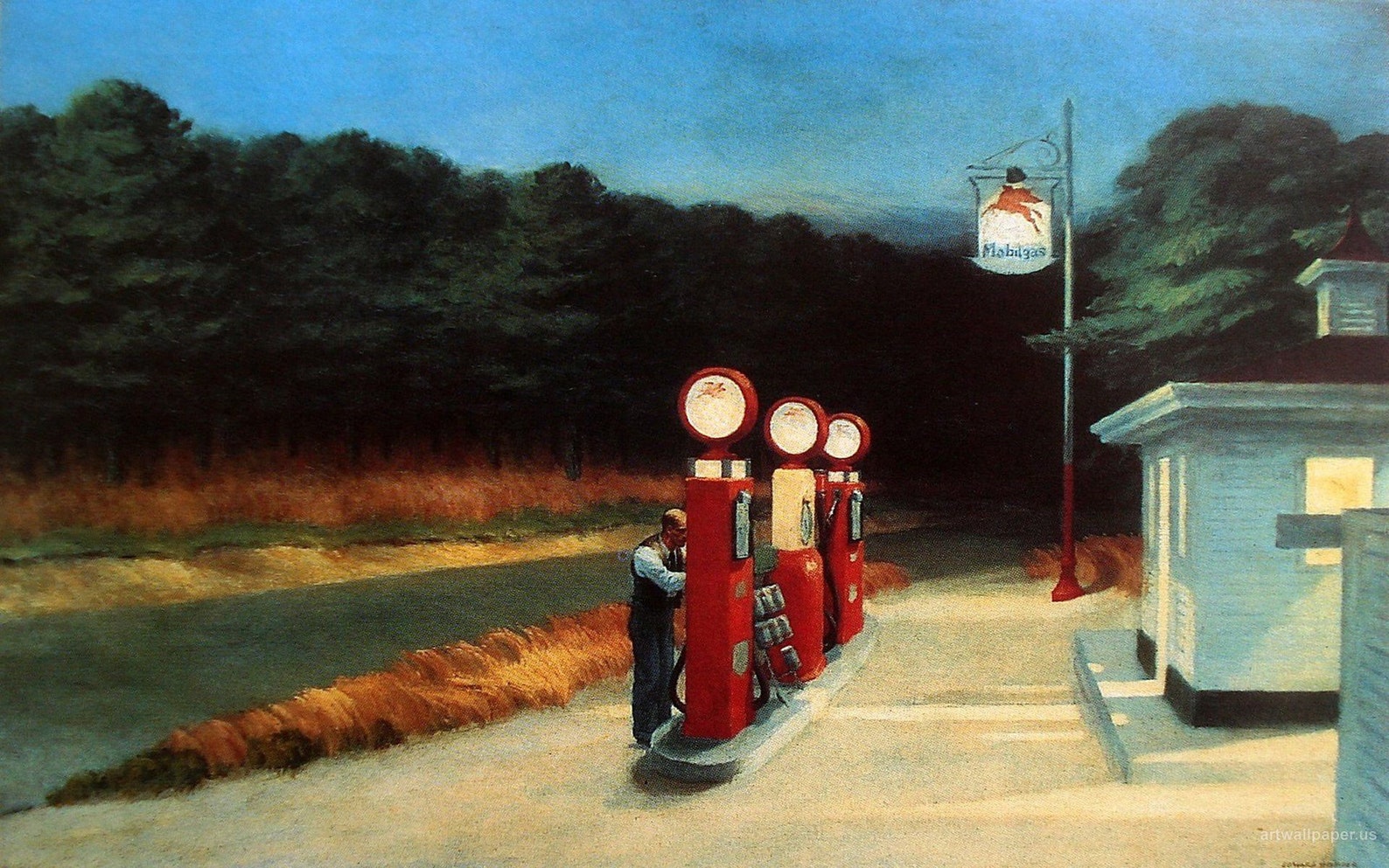 Edward Hopper GAS 1940 Painting and Sculpture Framed Print Etsy
