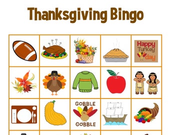 THANKSGIVING BINGO GAME with 16 different cards, and instructions on many ways to play!